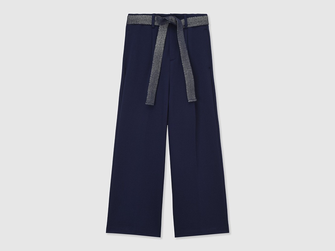 Брюки широкие из интерлока